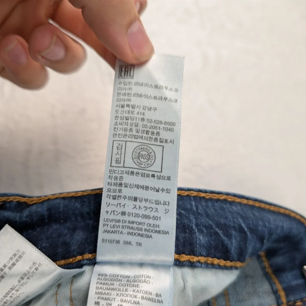 Levi's Jeans Men's 32x32 Blue Dark Wash 505 Regular Fit Straight Leg Workwear